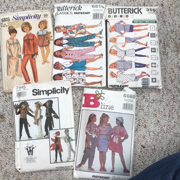 Vintage kids sewing patterns - Picture 1 of 11